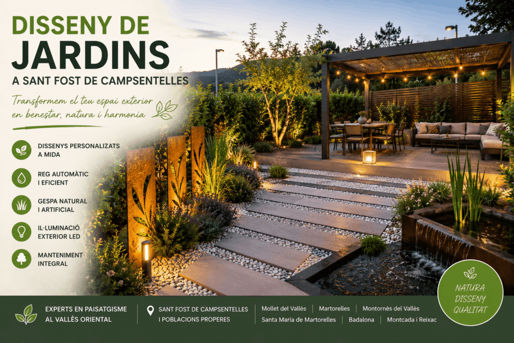Disseny de jardins Sant Fost de Campsentelles.