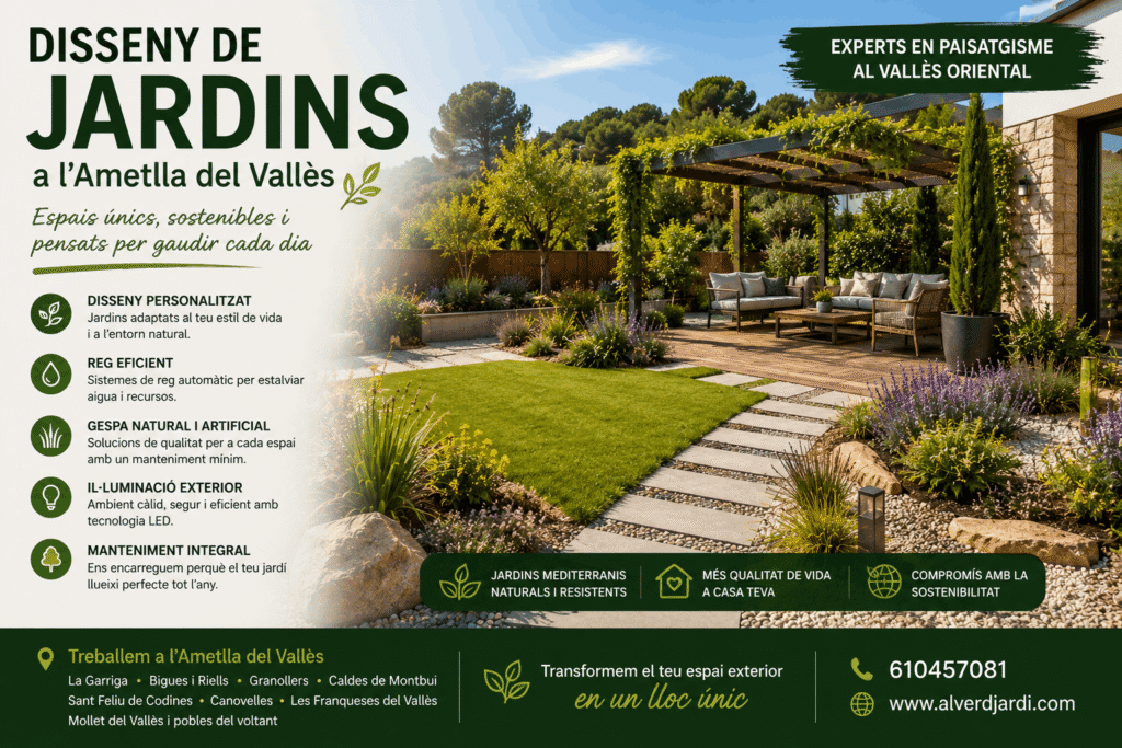 Disseny de jardins l'Ametlla del Vallès.