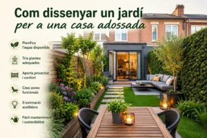 Com dissenyar un jardi per a una casa adossada