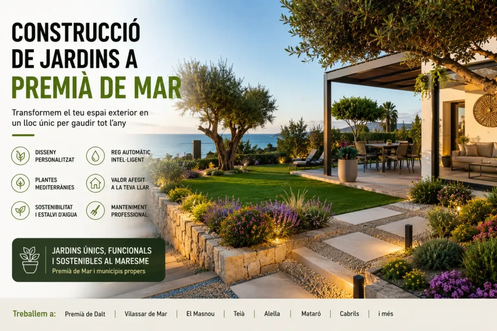 Construccio de jardins premia de mar