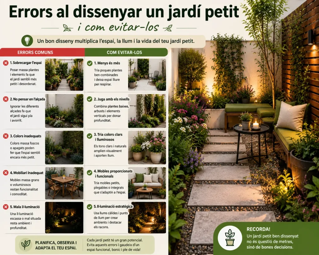 Errors al dissenyar un jardí petit i com evitar-los