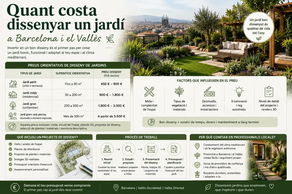 Quant costa dissenyar un jardí a Barcelona i el Vallès
