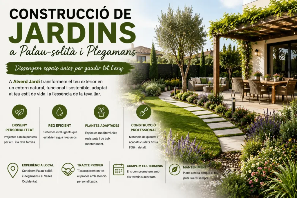 Construccio de jardins palau solità i plegamans